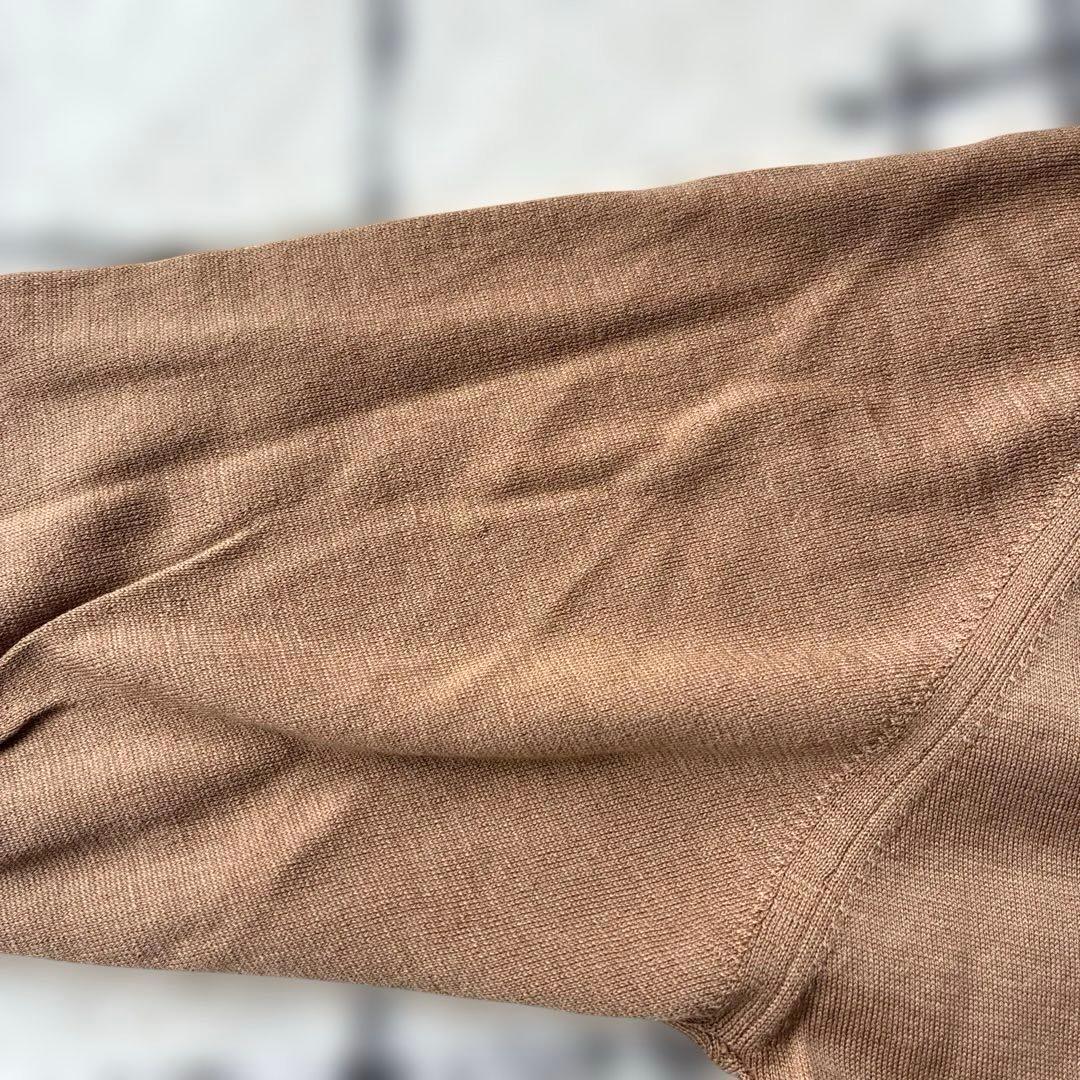 JOHN SMEDLEY メンズウールニット　モックネック　ブラウン