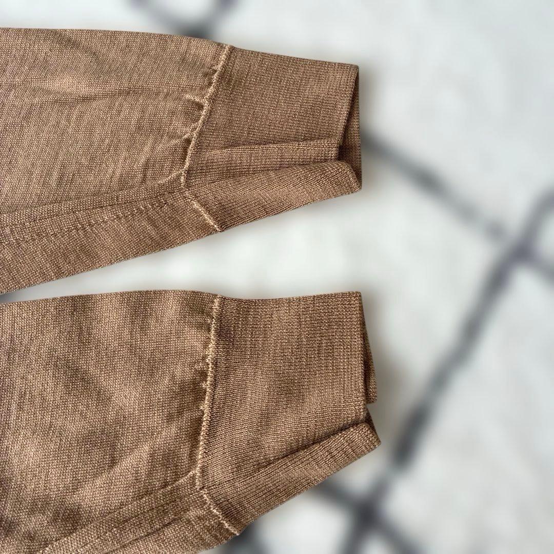 JOHN SMEDLEY メンズウールニット　モックネック　ブラウン