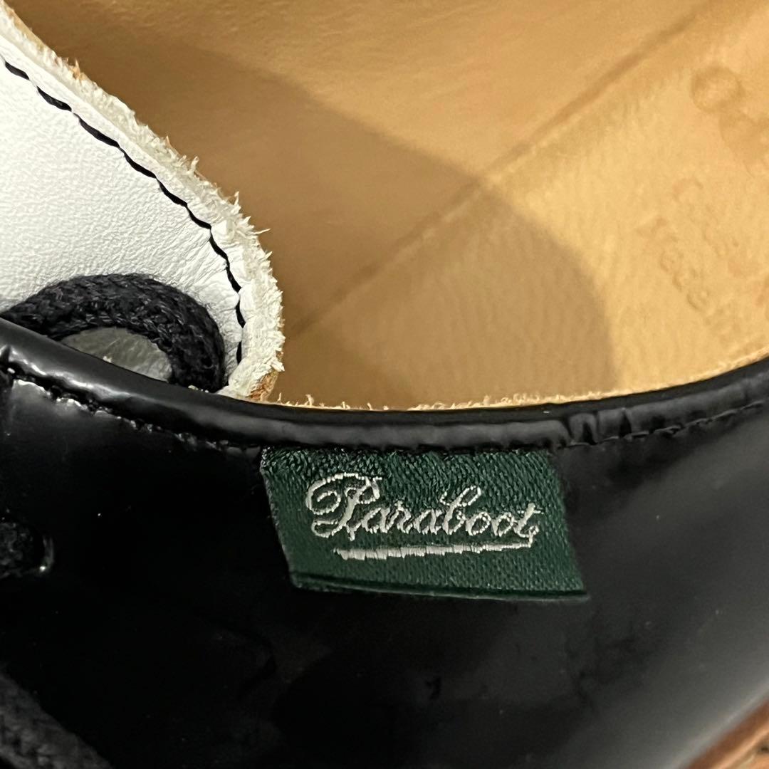 美品　Paraboot michael 別注　パラブーツ ミカエル　黒白　レザー