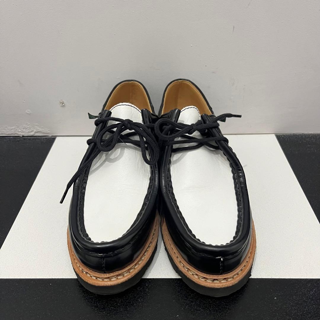 美品　Paraboot michael 別注　パラブーツ ミカエル　黒白　レザー
