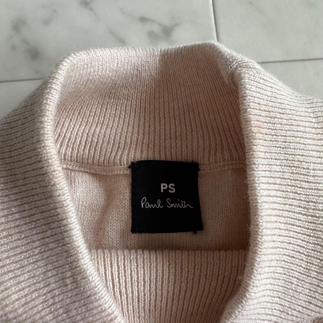 PS ポールスミス　洗える　長袖ニットワンピース　コットンウール　ドッキング