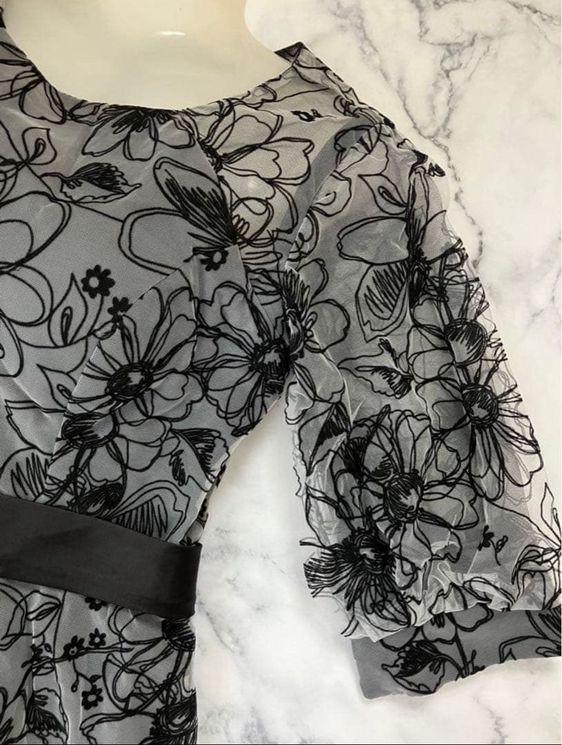 パーティードレス オケージョン ロング ワンピース 花柄 結婚式 お呼ばれ 3L