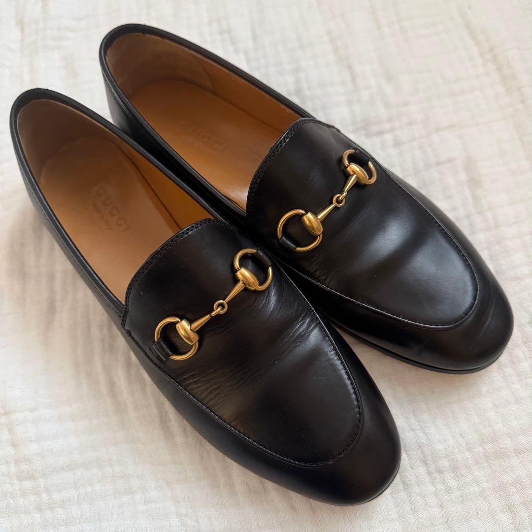 極美品☆GUCCI/ヨルダーン/ホースビットローファー/35