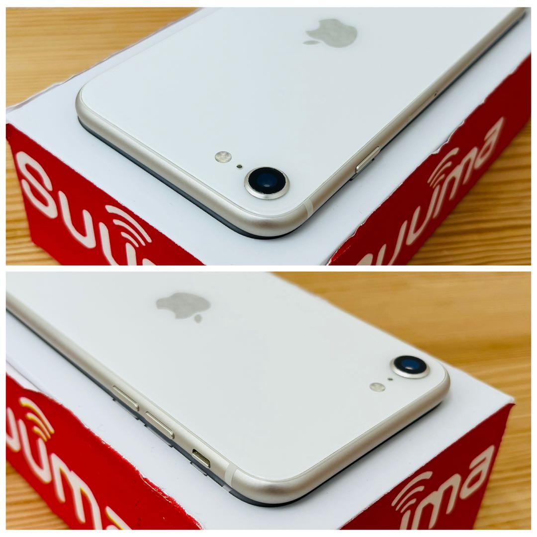 A 100% iPhone SE3 64 GB SIMフリー ホワイト 本体