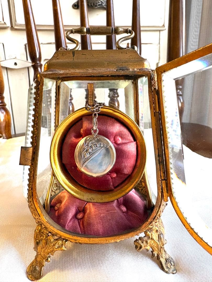 ♡フランスアンティーク　鈴蘭　ミュゲ　シルバー　銀　ロケットペンダント　19世紀