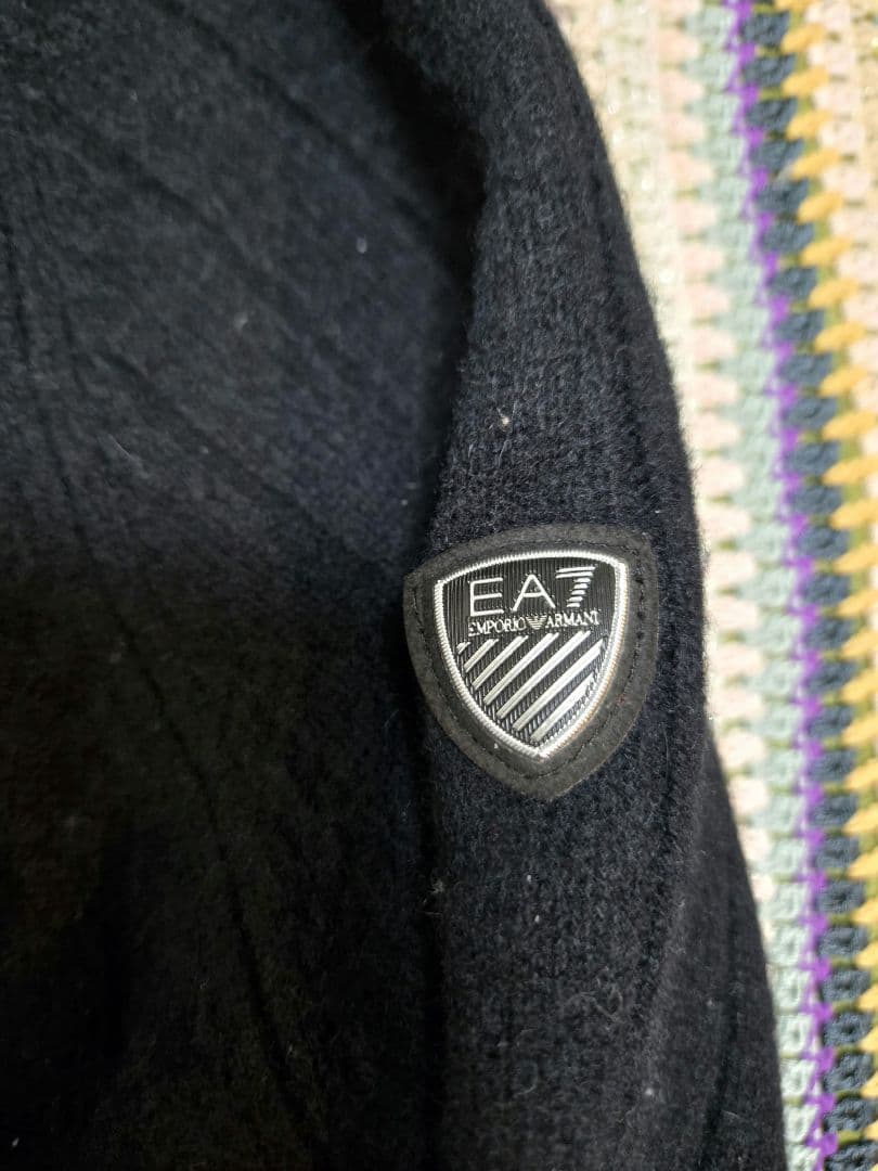 EA7 EMPORIO ARMANI ウール100 ニットブルゾン S 極美品
