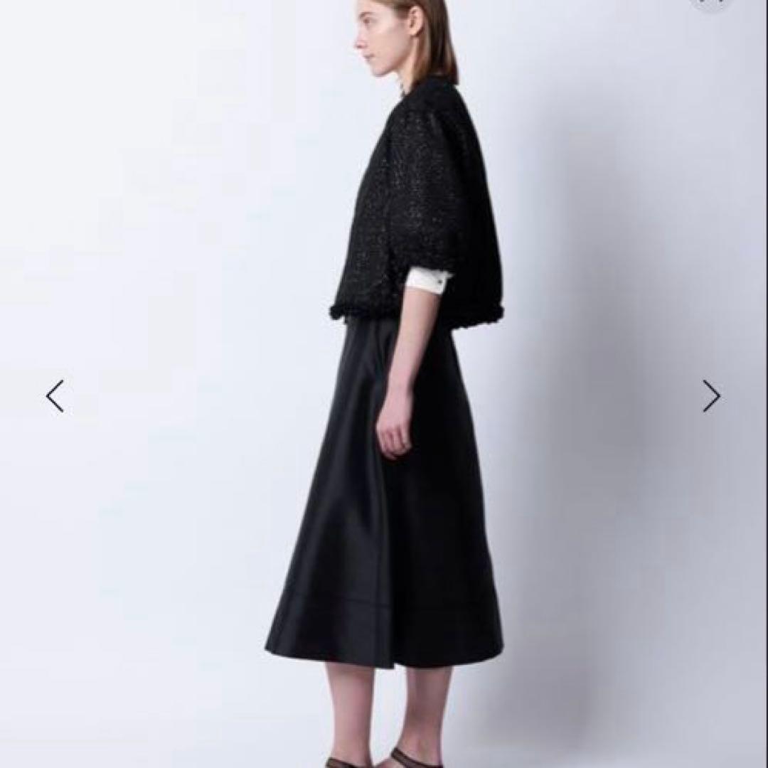 キキドゥロワー Drawer ラメツイード ノーカラージャケット 黒