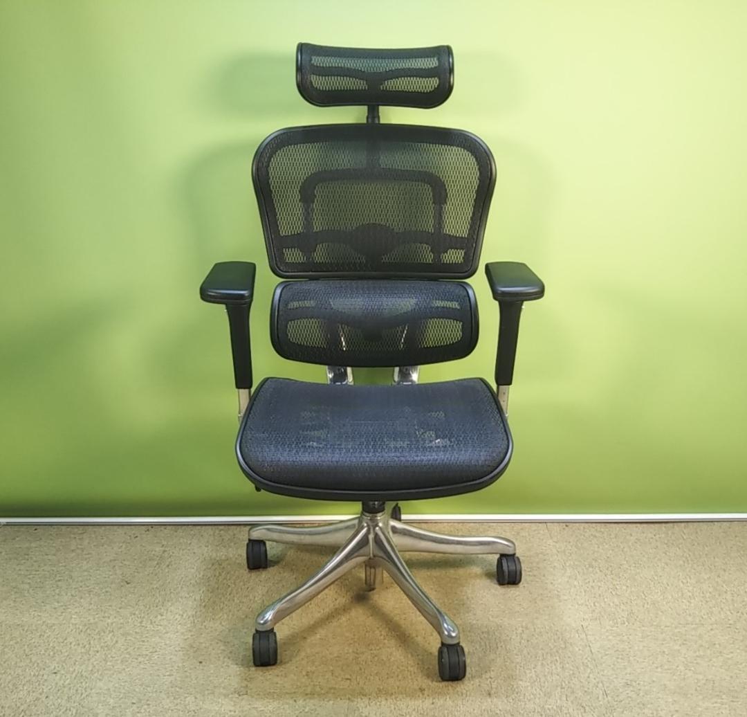 bh　エルゴヒューマン　プロ　ハイバック　アームパッド新品　ヘッドレスト後付け