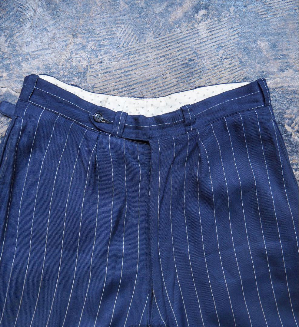 50's vintage スラックス　レーヨンギャバジン ストライプ　　希少