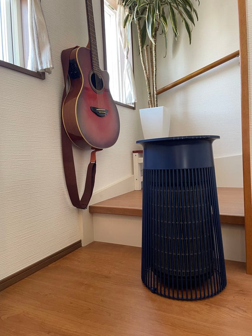 美品 ±0プラスマイナスゼロ 空気清浄機 ネイビー ブルー XQH-C030