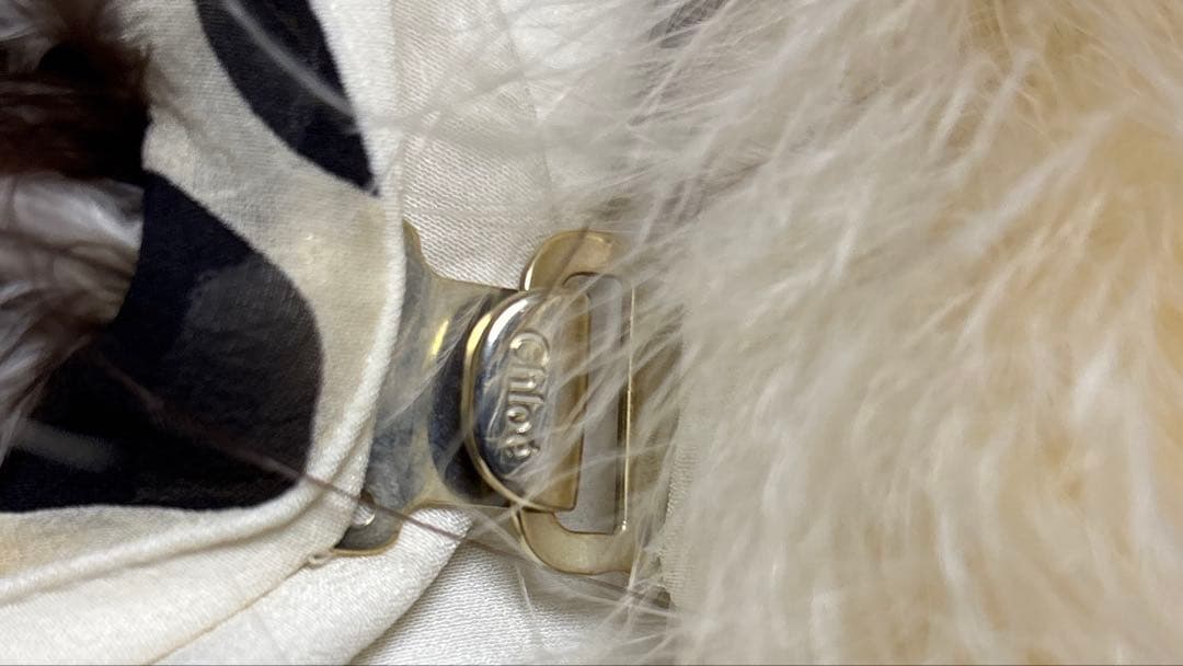 Chloé クロエ フランス製 ターキーフェザー ジャケット シルク100%