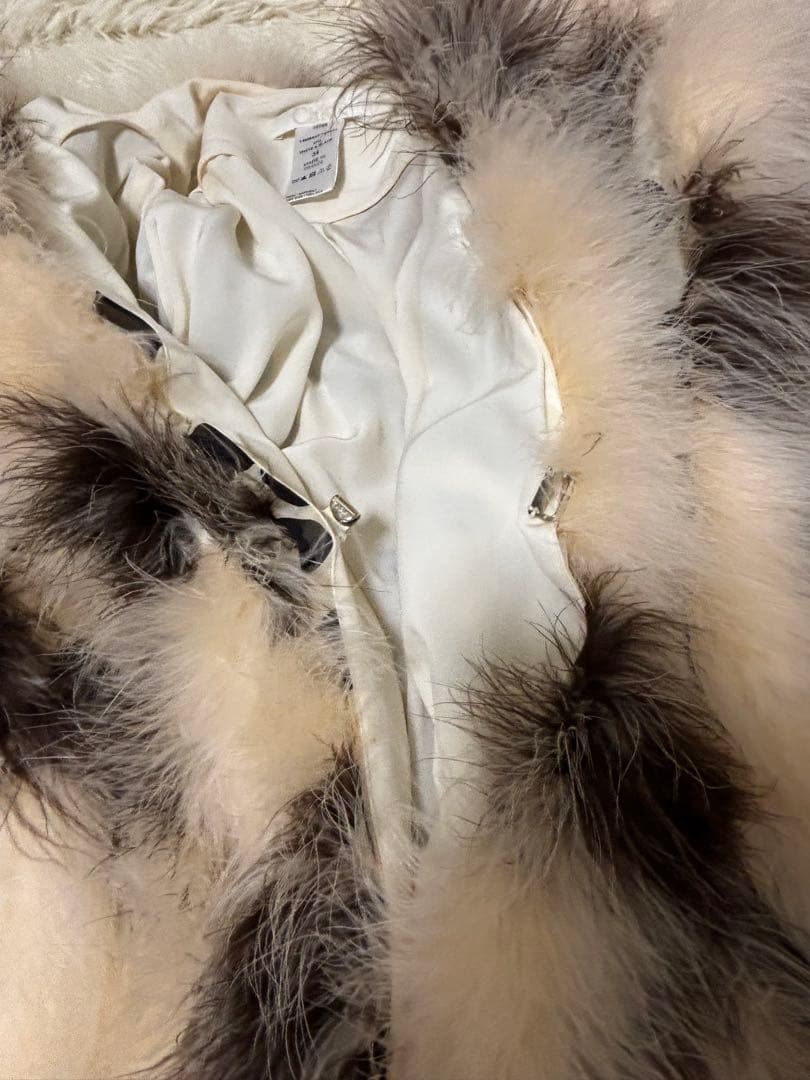 Chloé クロエ フランス製 ターキーフェザー ジャケット シルク100%