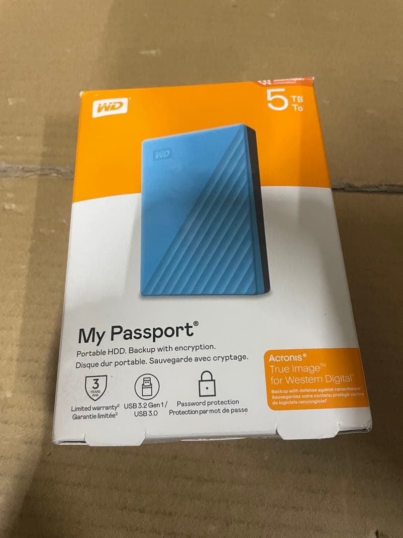 WD ポータブルHDD 5TB USB3.0 My Passport ジャンク