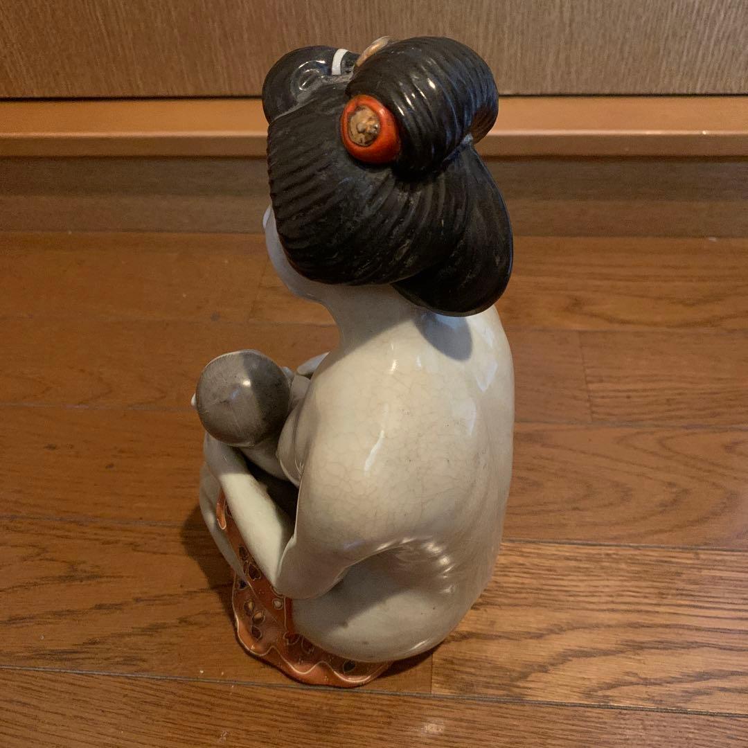 陶器の母子像　九谷焼