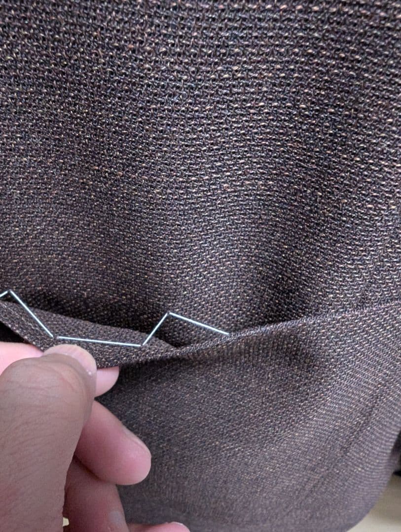 H*N様 ブラウン シングル ビジネス　ジャケットCANONICO／ウールメッシ