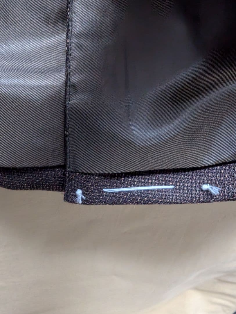 H*N様 ブラウン シングル ビジネス　ジャケットCANONICO／ウールメッシ