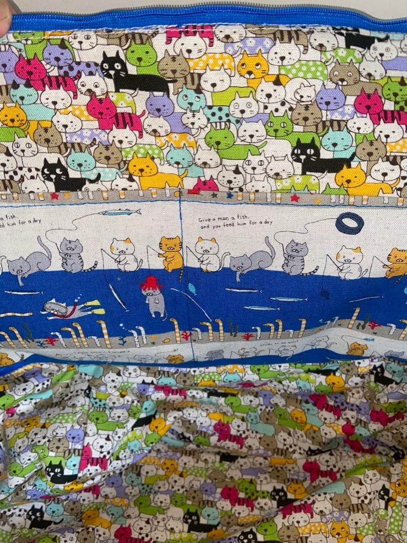 サイドポケット付きトートバッグ　トランク風ポーチ　LR⭐︎