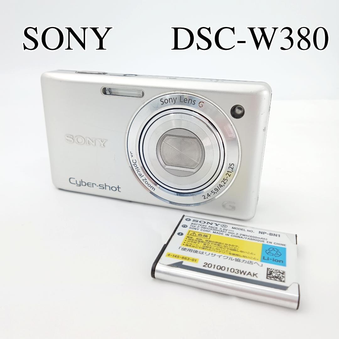 SONY サイバーショット DSC-W380 シルバー バッテリー付 ジャンク