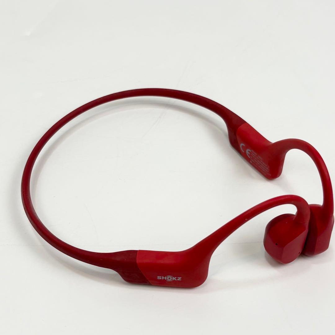Shokz OPENRUN 骨伝導イヤホン レッド 箱付 美品