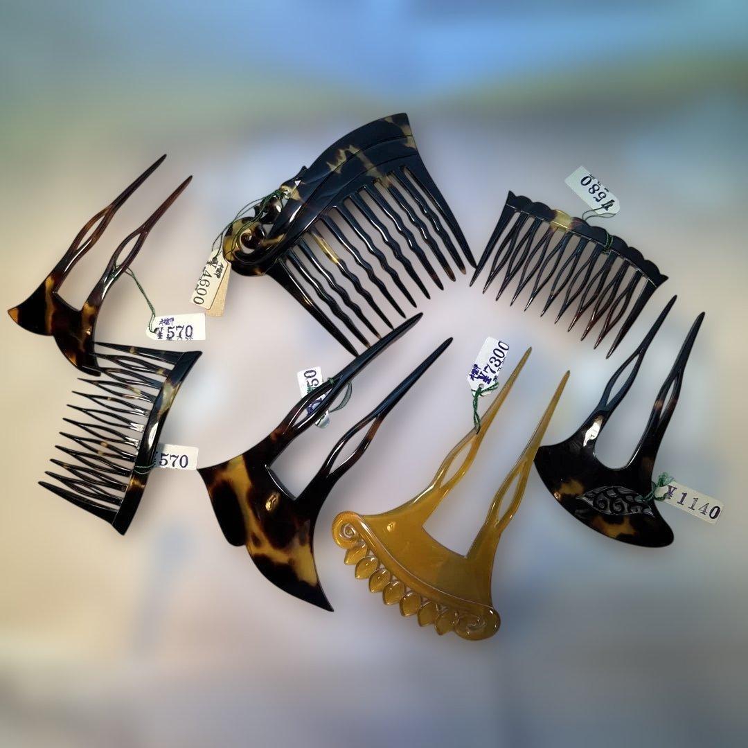 鼈甲製ヘアコーム8個セット