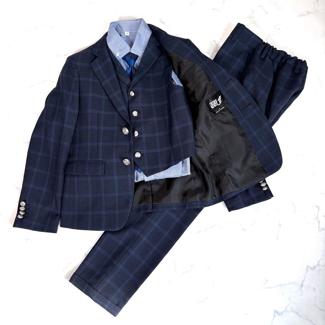 新品 140 ワンダーファクトリー 男の子 キッズフォーマル ６点セット