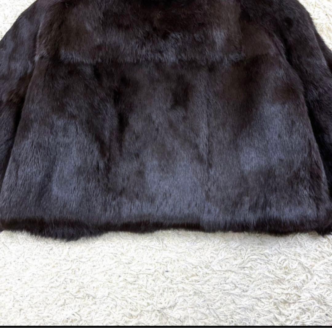 【イエナ】ラビット×フォックス ファーコート ショート丈ファーコート 毛皮 絹