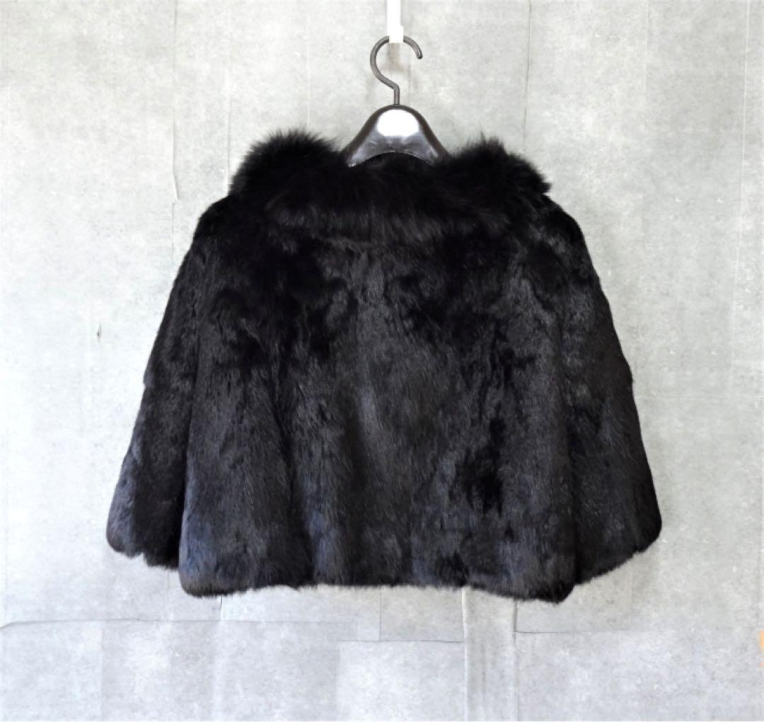 【イエナ】ラビット×フォックス ファーコート ショート丈ファーコート 毛皮 絹