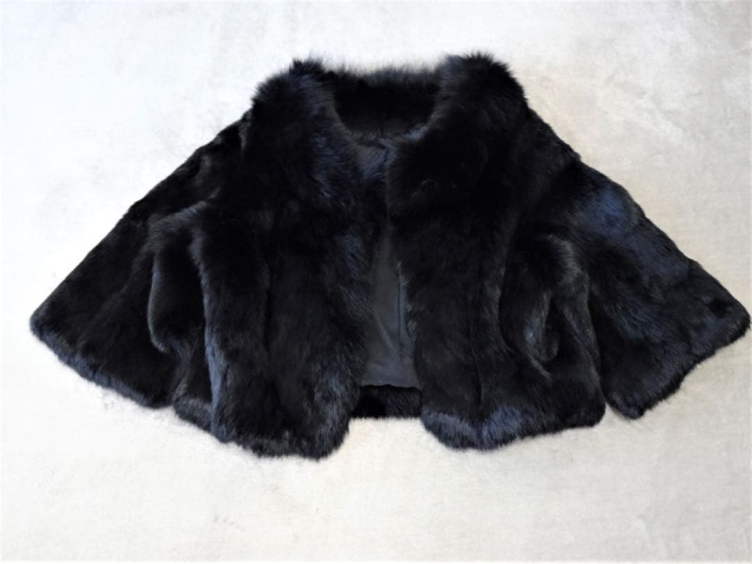 【イエナ】ラビット×フォックス ファーコート ショート丈ファーコート 毛皮 絹