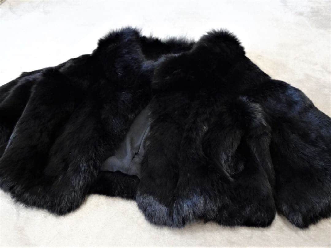 【イエナ】ラビット×フォックス ファーコート ショート丈ファーコート 毛皮 絹