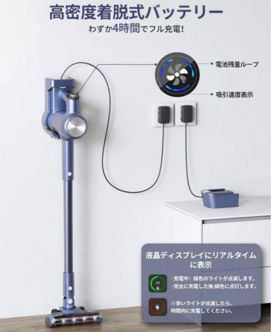 大特価セール❣️技術革新版 38000pa超強力吸引 コードレス掃除機