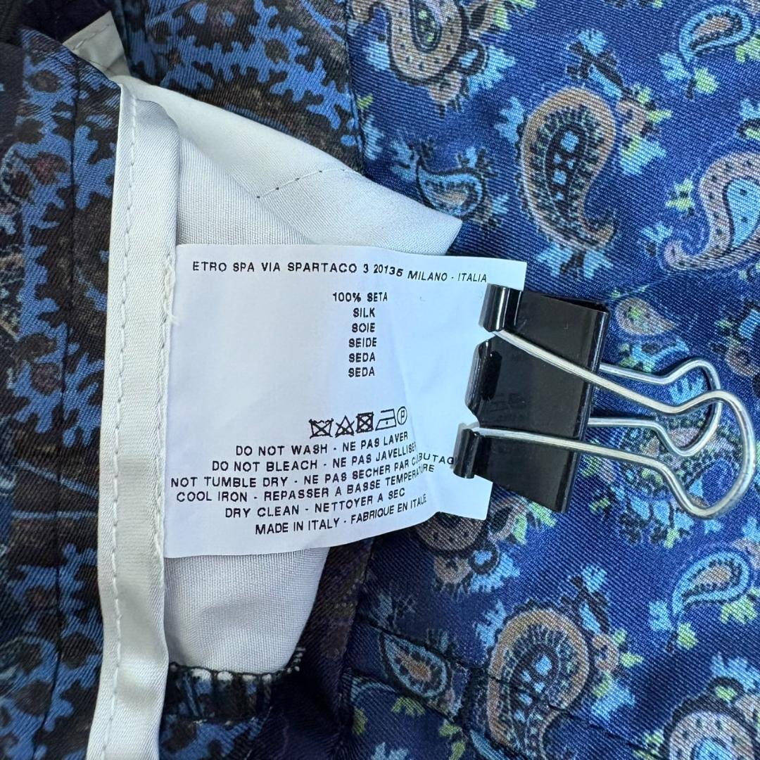 ETRO シルク100％ ペイズリー パンツ