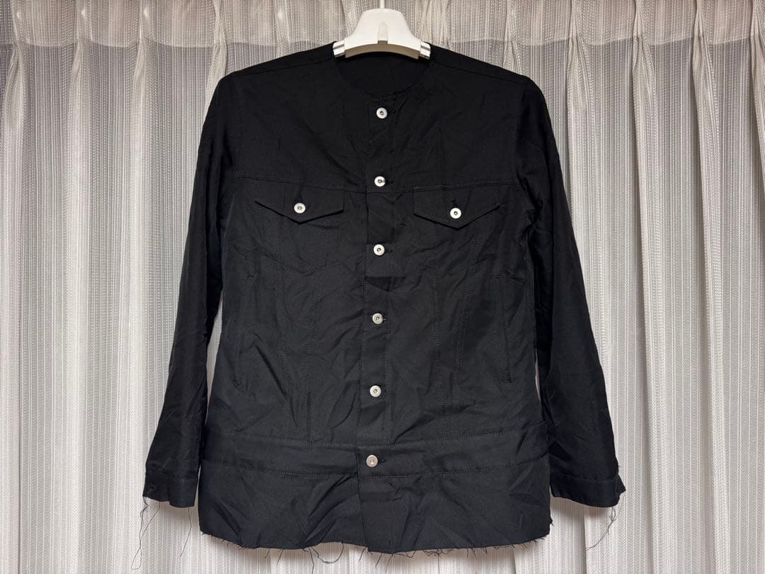 black comme des garcons カットオフ ジャケット XL