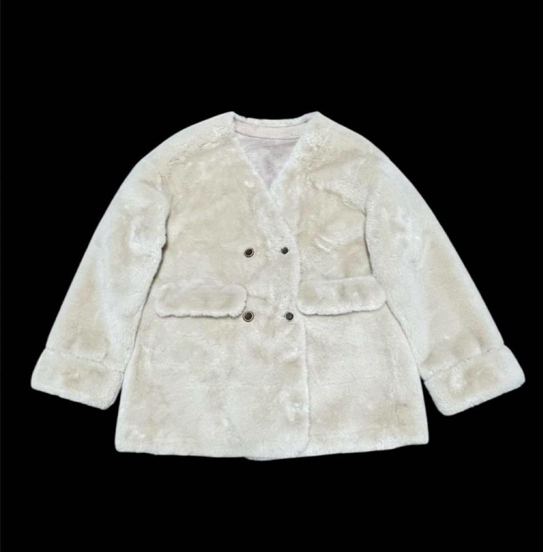 lumierリュミエ　エコファーノーカラージャケット　未使用タグ付