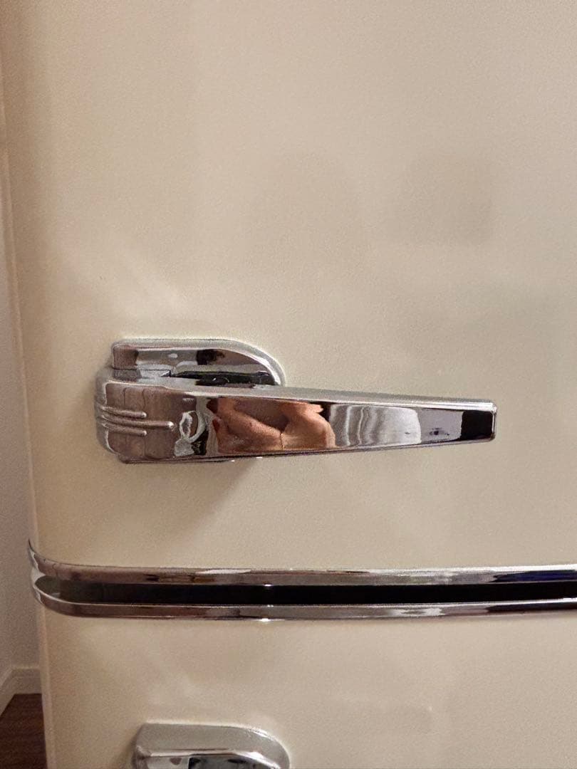 冷蔵庫 レトロ 冷凍冷蔵庫 130L オフホワイト