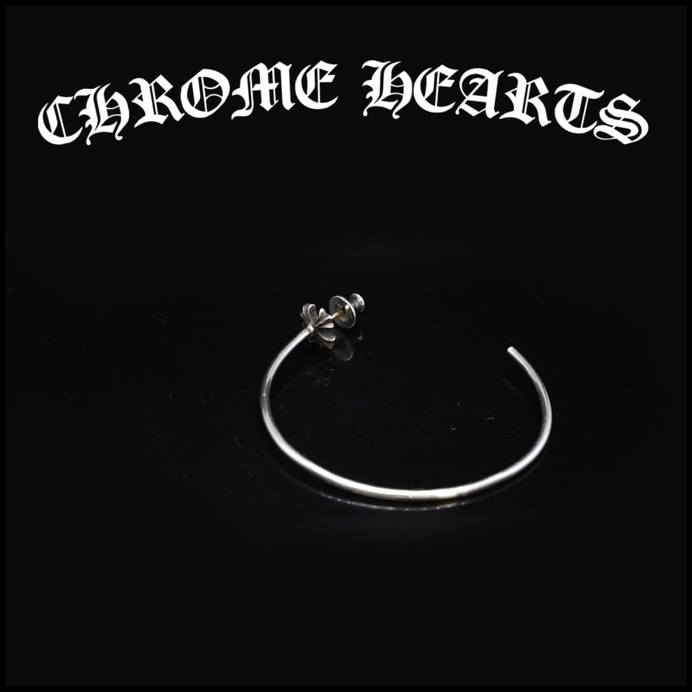■ □ 47080★年 クロムハーツ CHプラス フープピアス シルバー925
