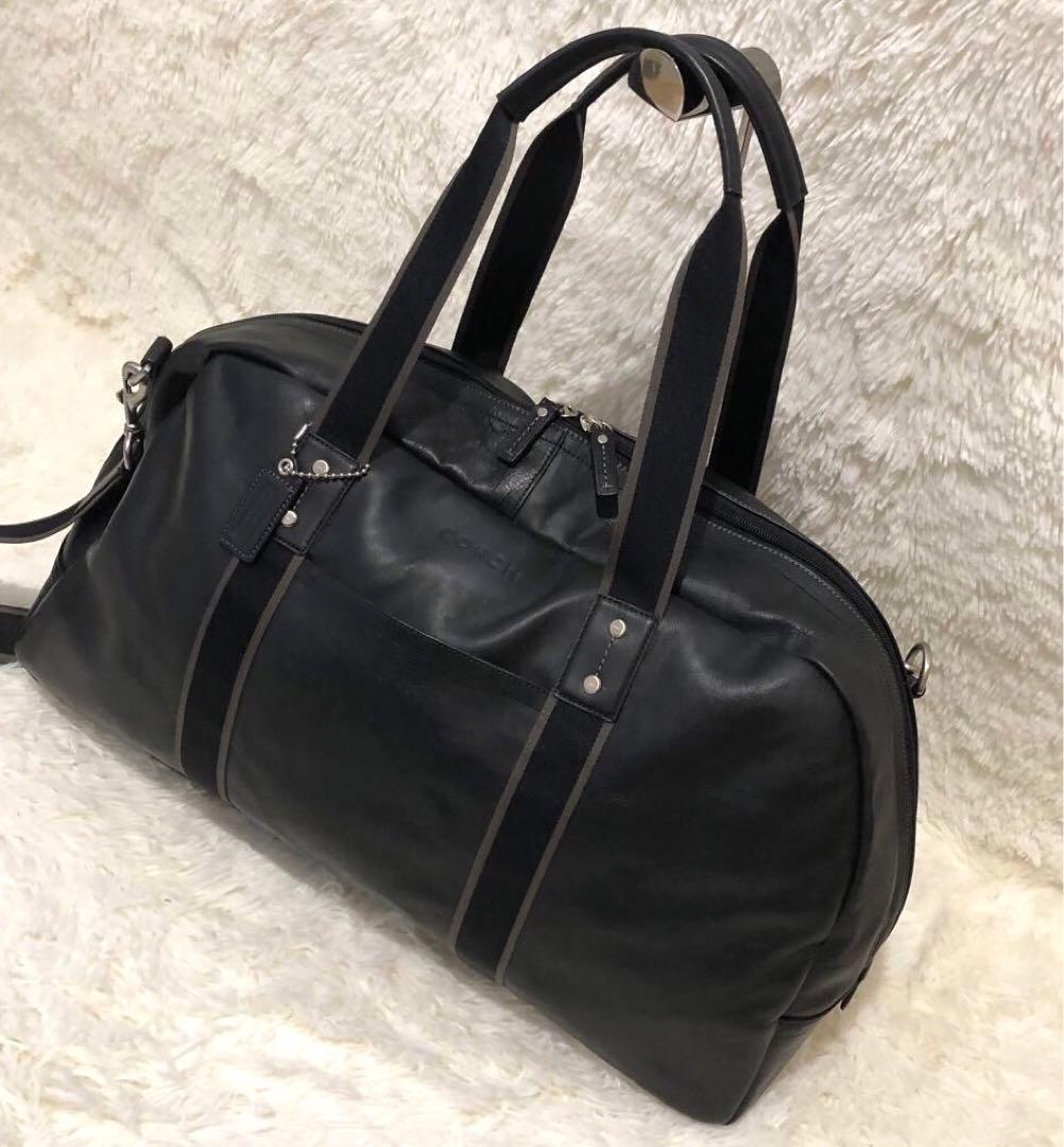 新品同様✨コーチ ボストンバッグ　 ショルダーバッグ　 レザー　2wayブラック