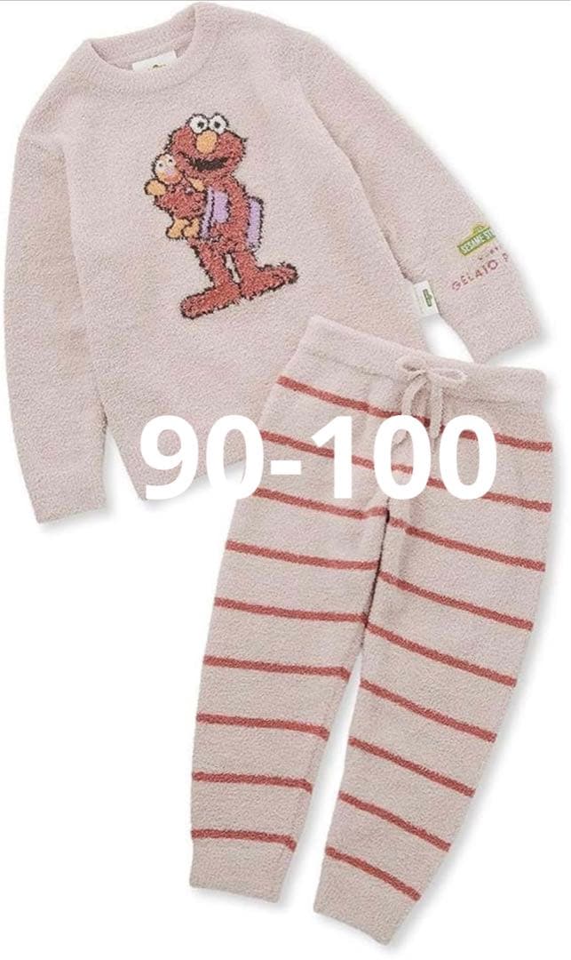 【90-100】 ジェラート ピケ SESAME STREET KIDSモチーフ