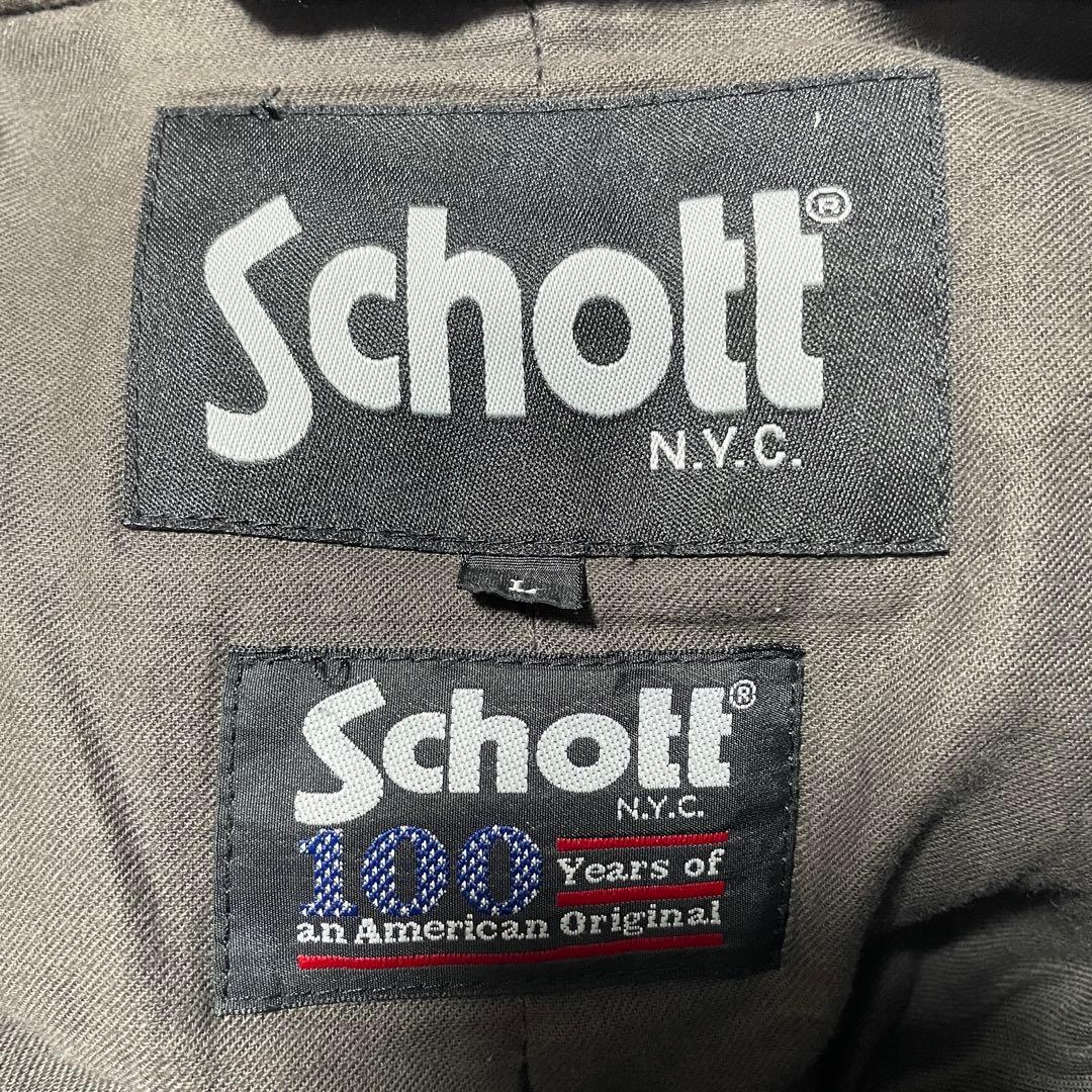 希少 SCHOTT ショット 100周年記念 ダッフルコート ボーダー L