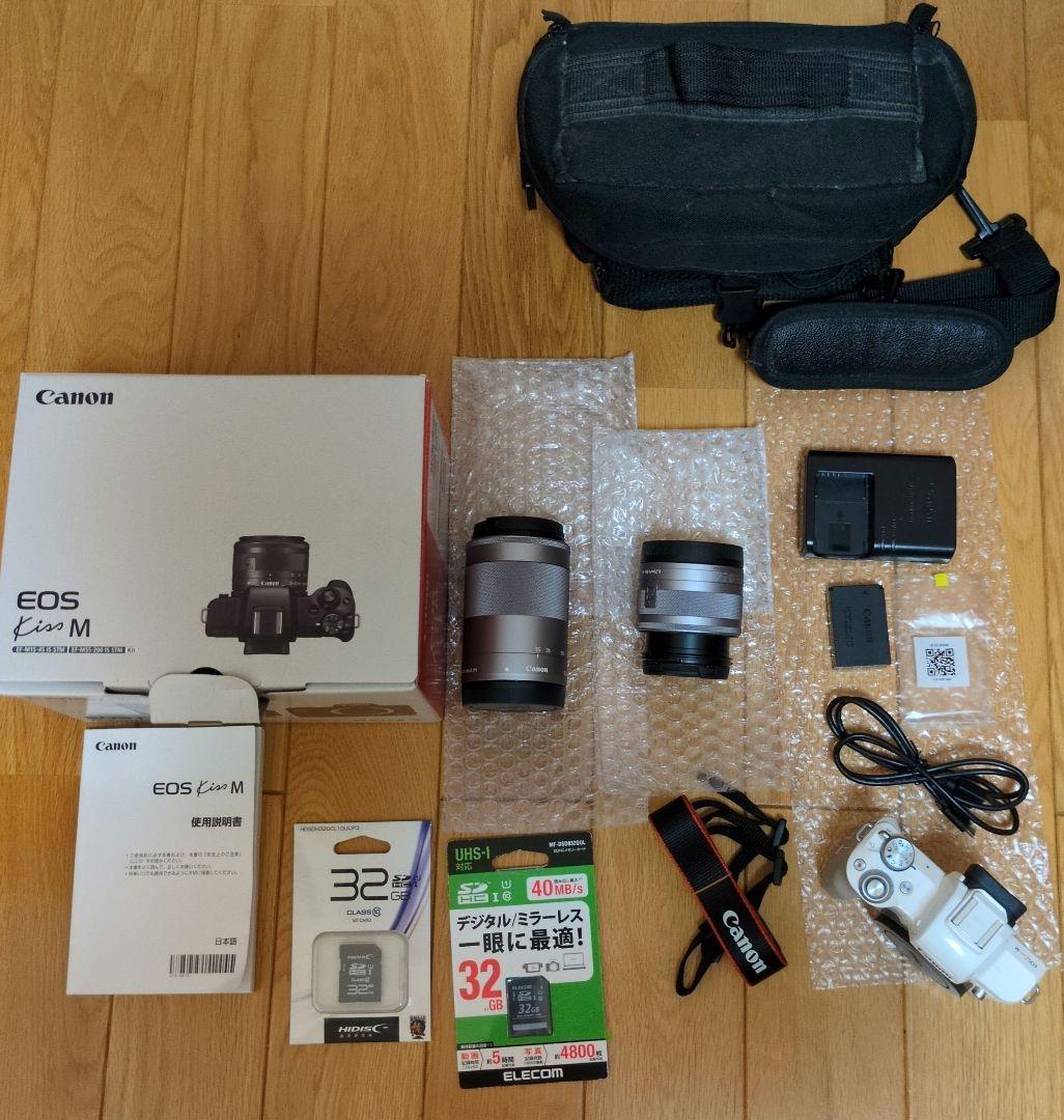 Canon EOS Kiss M ホワイト レンズ2本付き