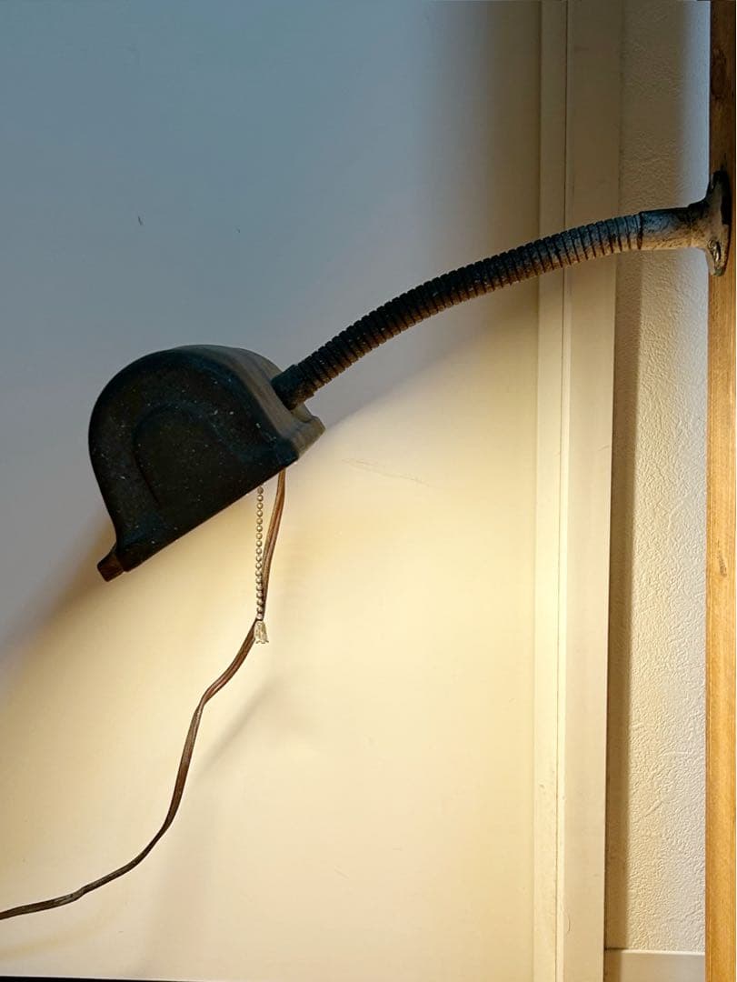 40s ビンテージ グースネック アイアン ウォールランプ ライト 店舗什器