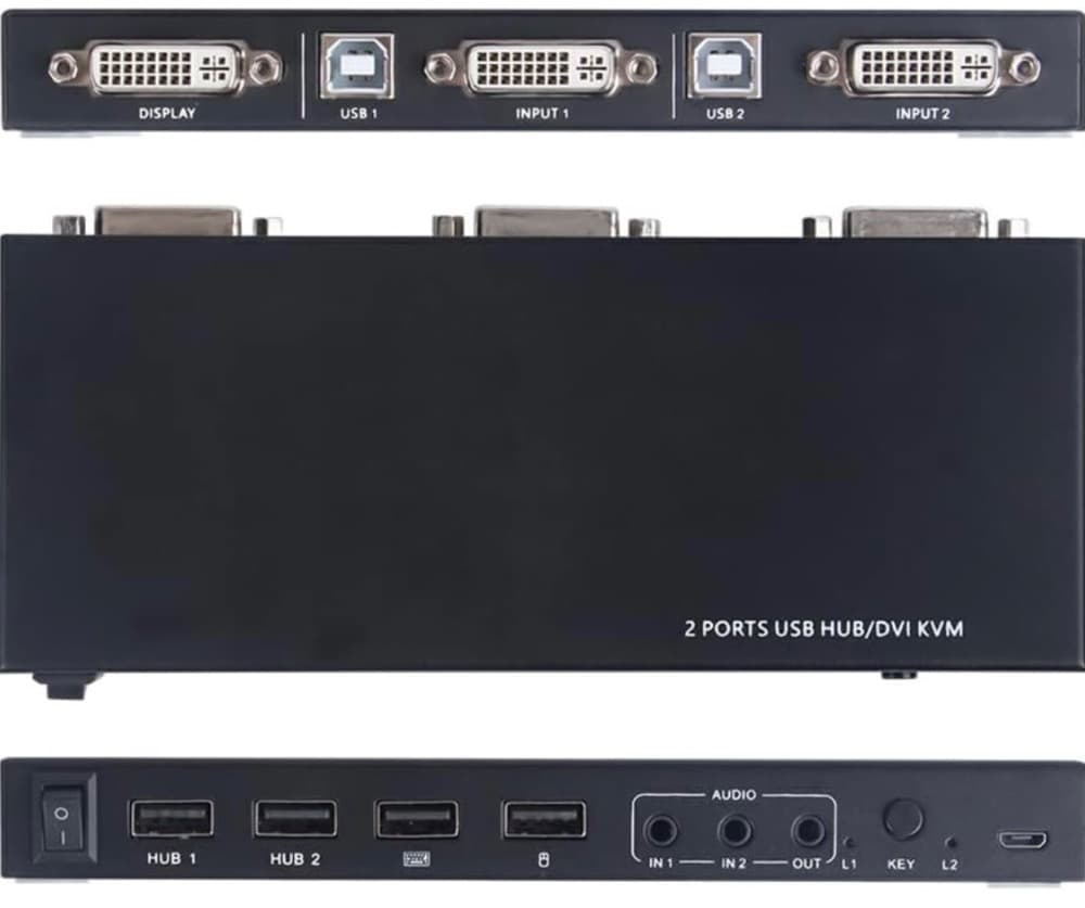 ポータブル　スイッチャー　コンピュータ　2in1　ボタン　ラップトップ