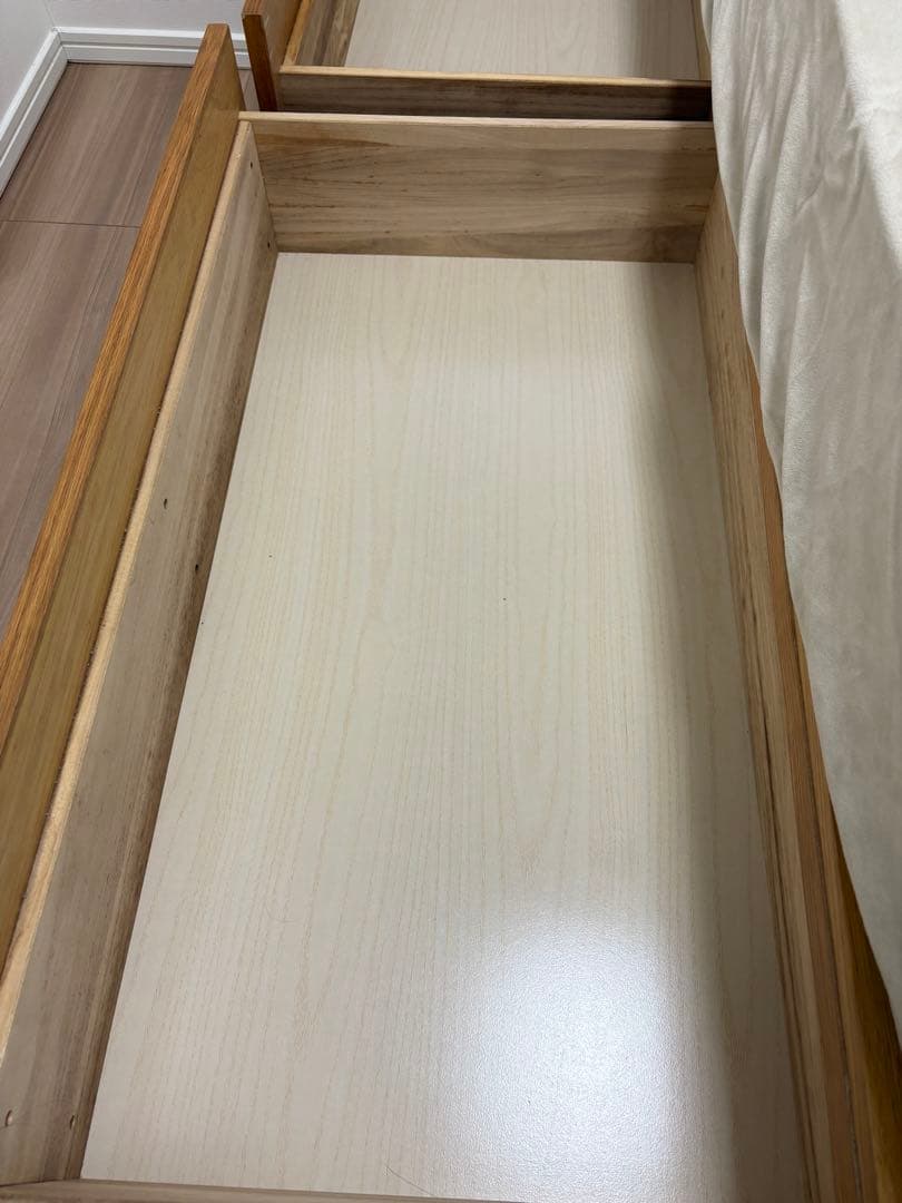 【2/6に削除予定】無印良品　収納ベッド・ダブル・オーク材