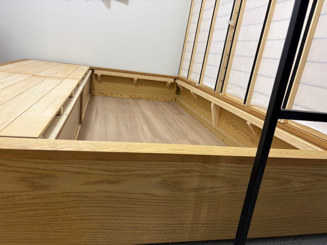 【2/6に削除予定】無印良品　収納ベッド・ダブル・オーク材