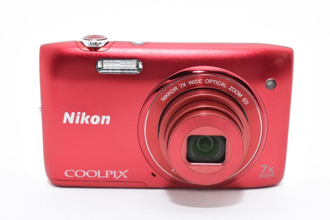 NIKON Coolpix S3400コンパクトデジタルカメラ　レッド#031