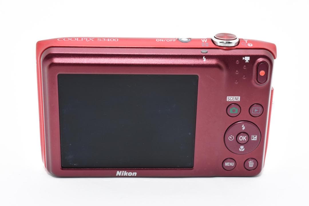 NIKON Coolpix S3400コンパクトデジタルカメラ　レッド#031