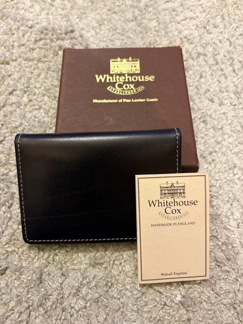 【新品】Whitehouse Cox ネイビー レザー 名刺入れ