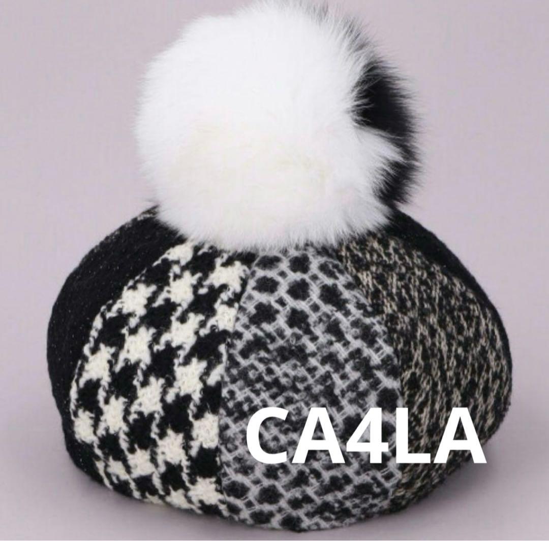 CA4LA カシラ ベレー帽 マシュマロ4 ポンポン