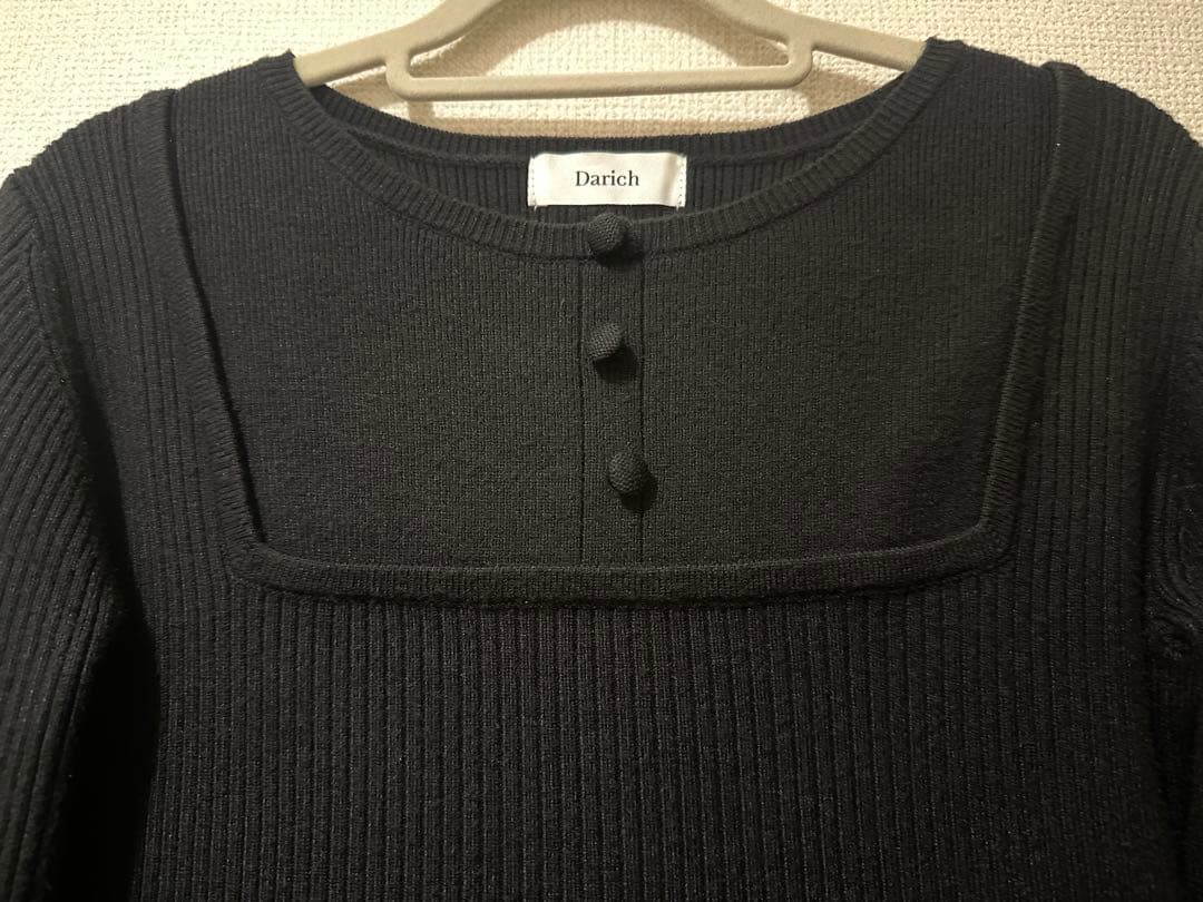 Darich ビジューケープニットミニワンピース F-L