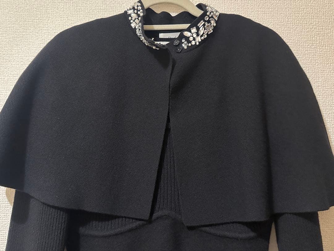 Darich ビジューケープニットミニワンピース F-L