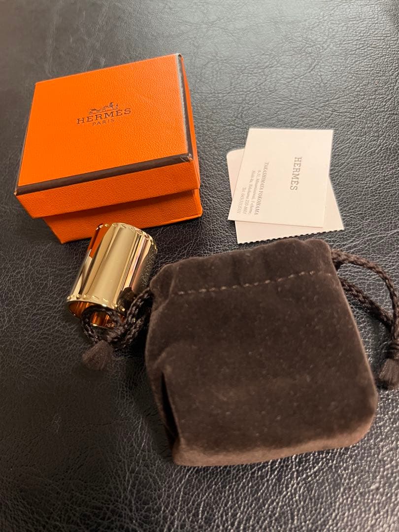 極美品　エルメスHERMES スカーフリング　未使用保管品